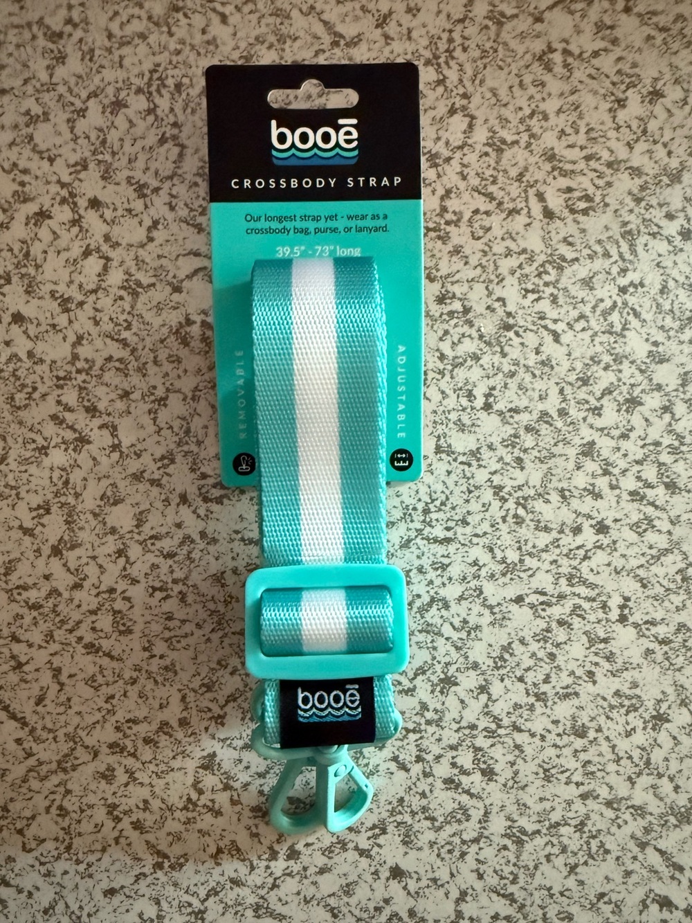 NEW BOOE waterproof bag adjustable crossbody strap - Caribbean Blue Stripe